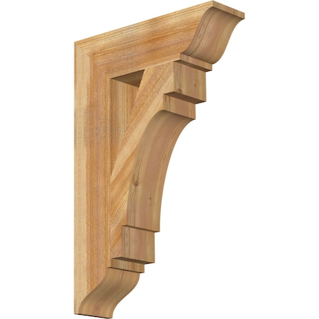 Ekena Millwork Merced Traditional Rough Sawn Bracket, Western Red Cedar, 6"W x 22"D x 34"H BKT06X22X34MRC01RWR
